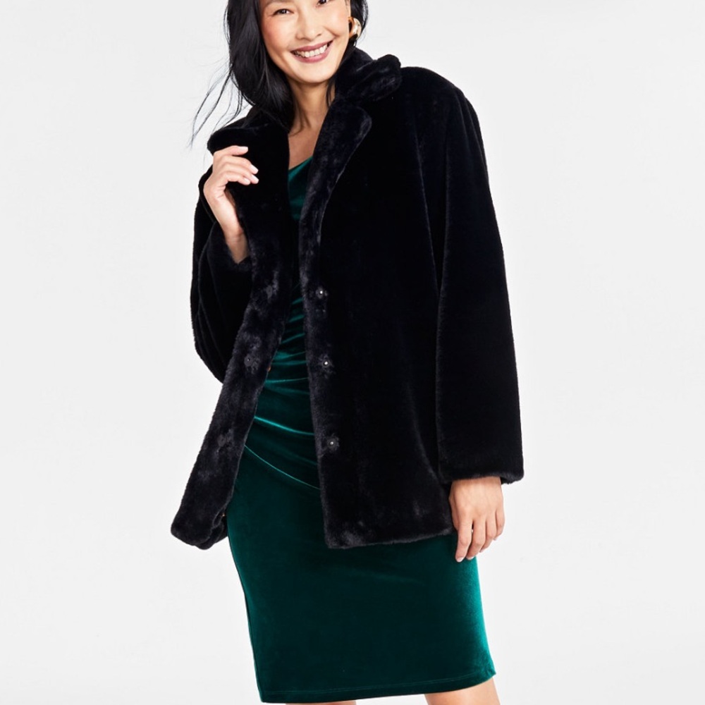 I.N.C. International Concepts Women's Faux-Fur Family Matching Coat